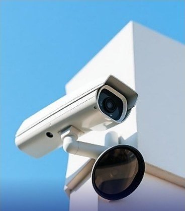 Caméra de vidéosurveillance en façade